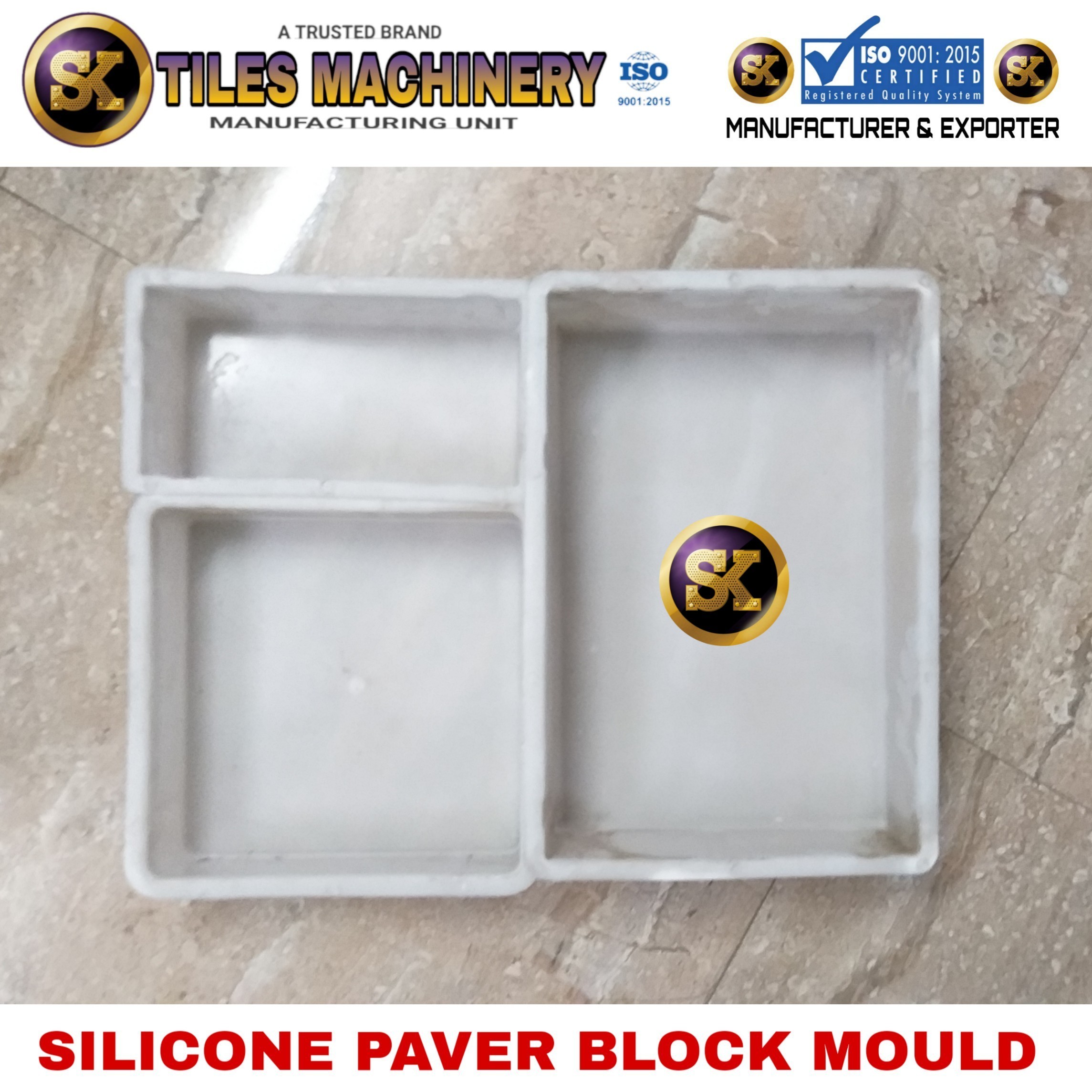 Paver Brick Mould - Silicone Plastic, 9x4x3 Inches, White | Abrasion Resistance, Optimum Finish, 2-year Warranty, Prolonged Service Life