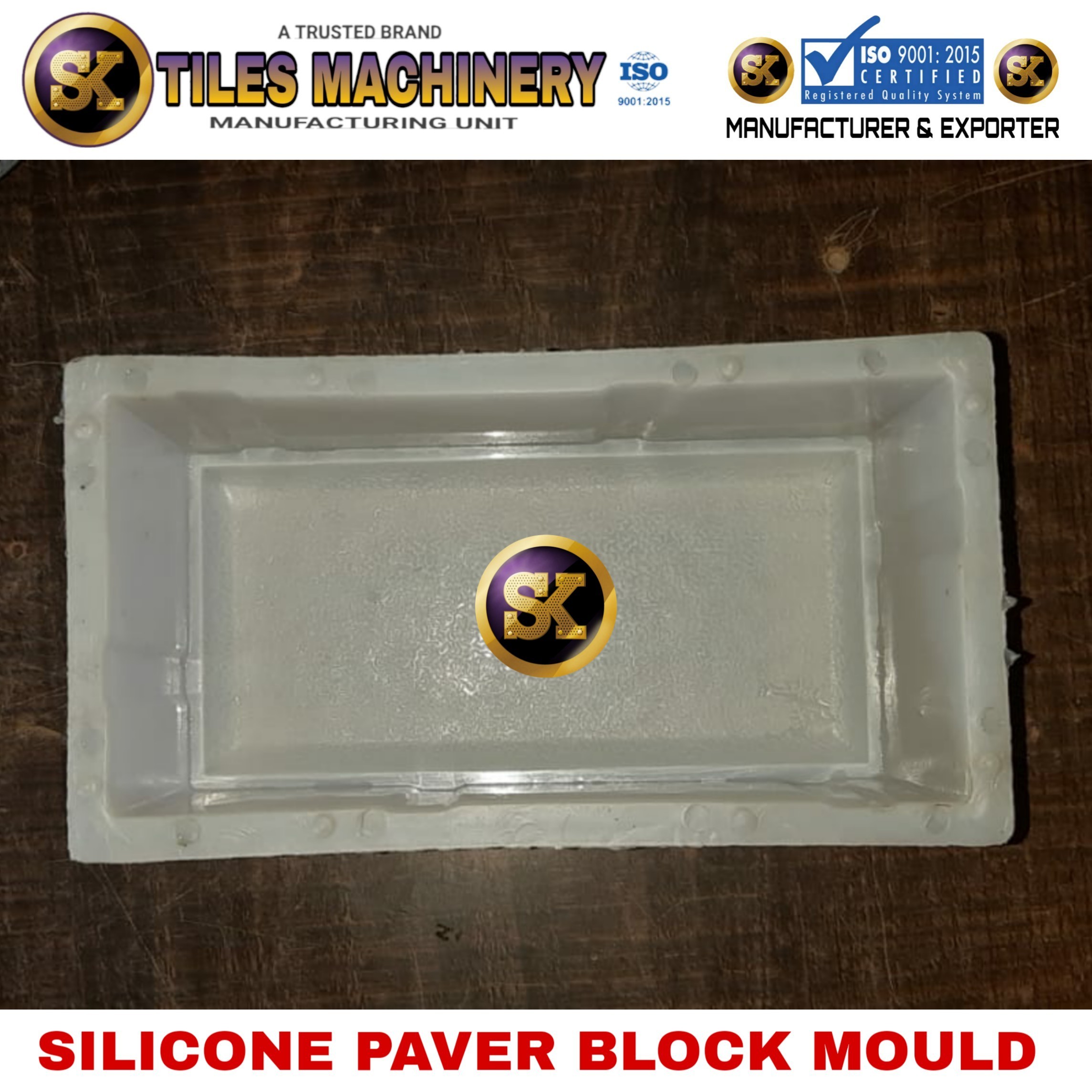 Brick Silicone Plastic Mould - Brick Silicone Material, 9x4x3 Inches, White Color | 2-year Warranty, 3-year Lifespan, Various Sizes Available