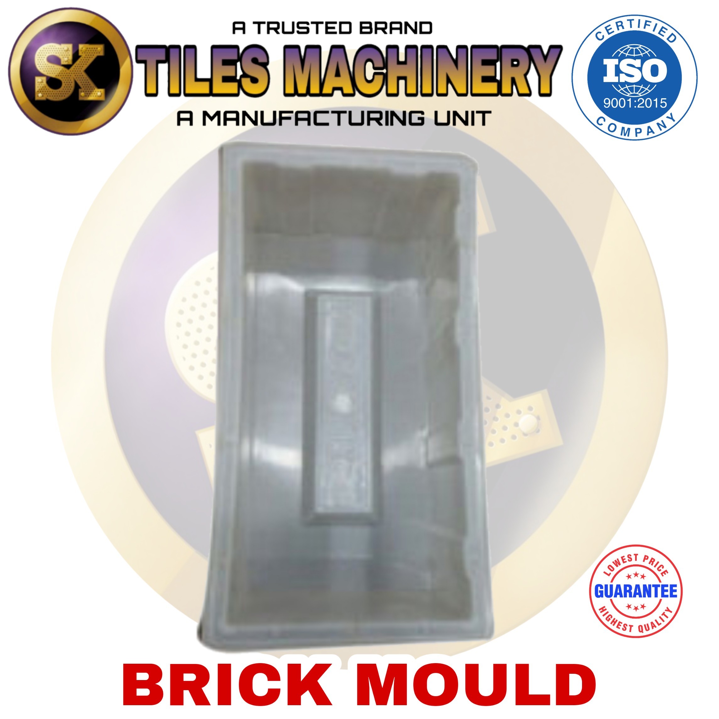 Brick Silicone Plastic Mould - Brick Silicone Material, 9x4x3 Inches, White Color | 2-year Warranty, 3-year Lifespan, Various Sizes Available