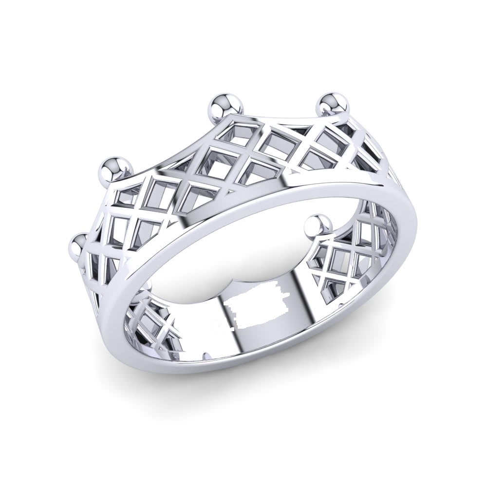 Silver Crown Rings Gender: Women