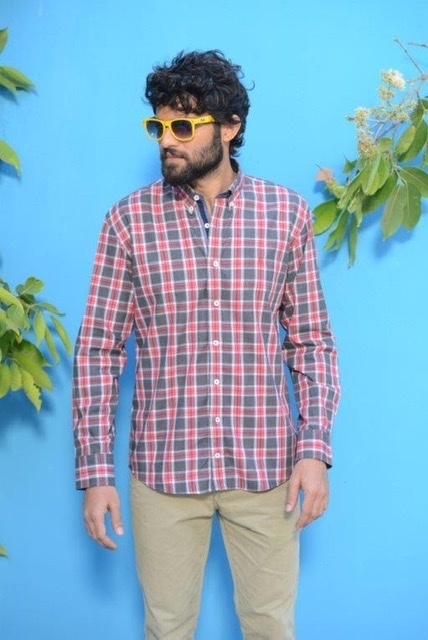 Washable Check Shirting Fabric