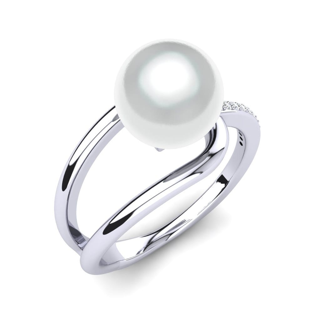 92.5 Silver Pearl Rings Gender: Unisex