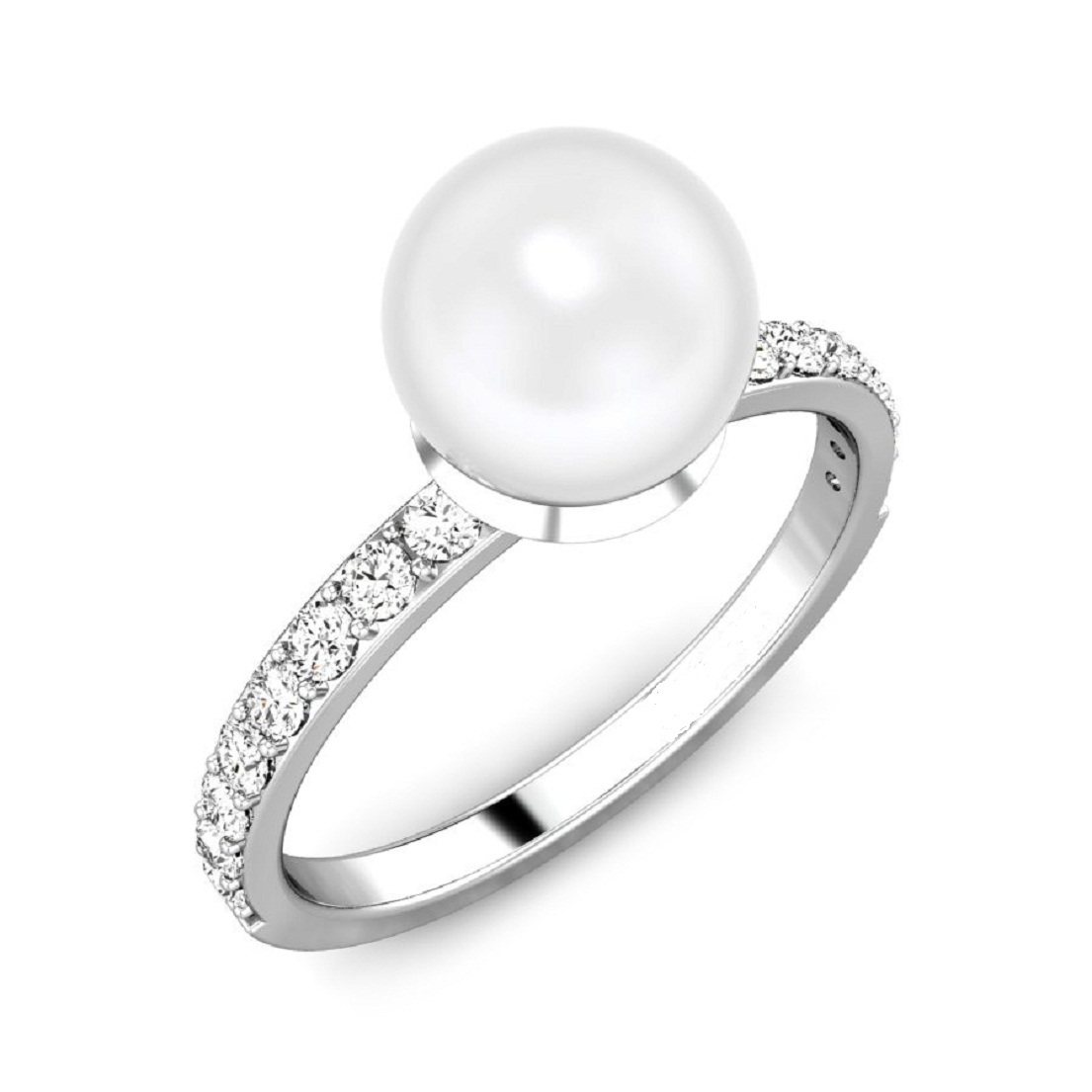 92.5 Silver Pearl Rings Gender: Unisex