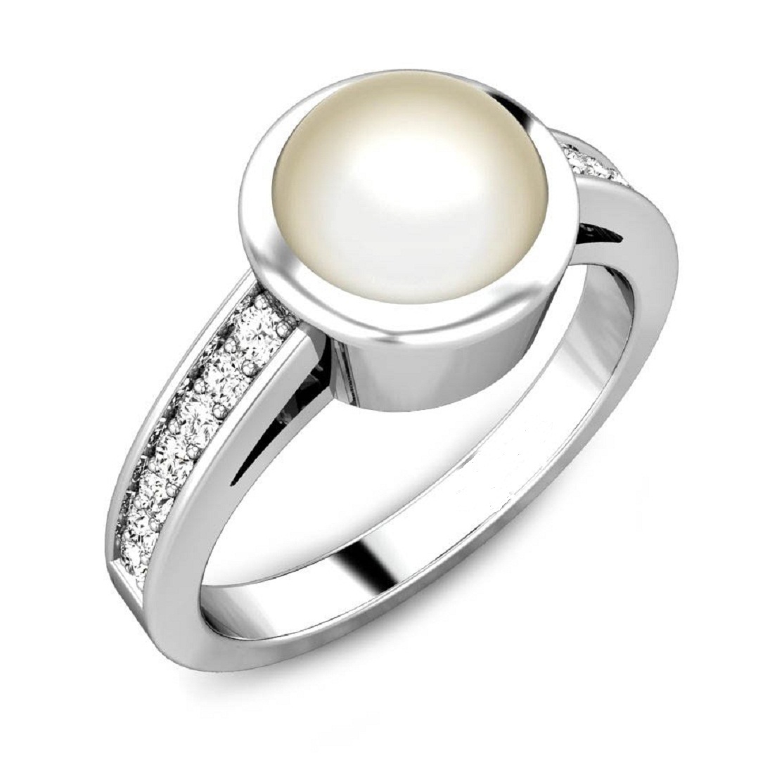 92.5 Silver Pearl Rings Gender: Unisex