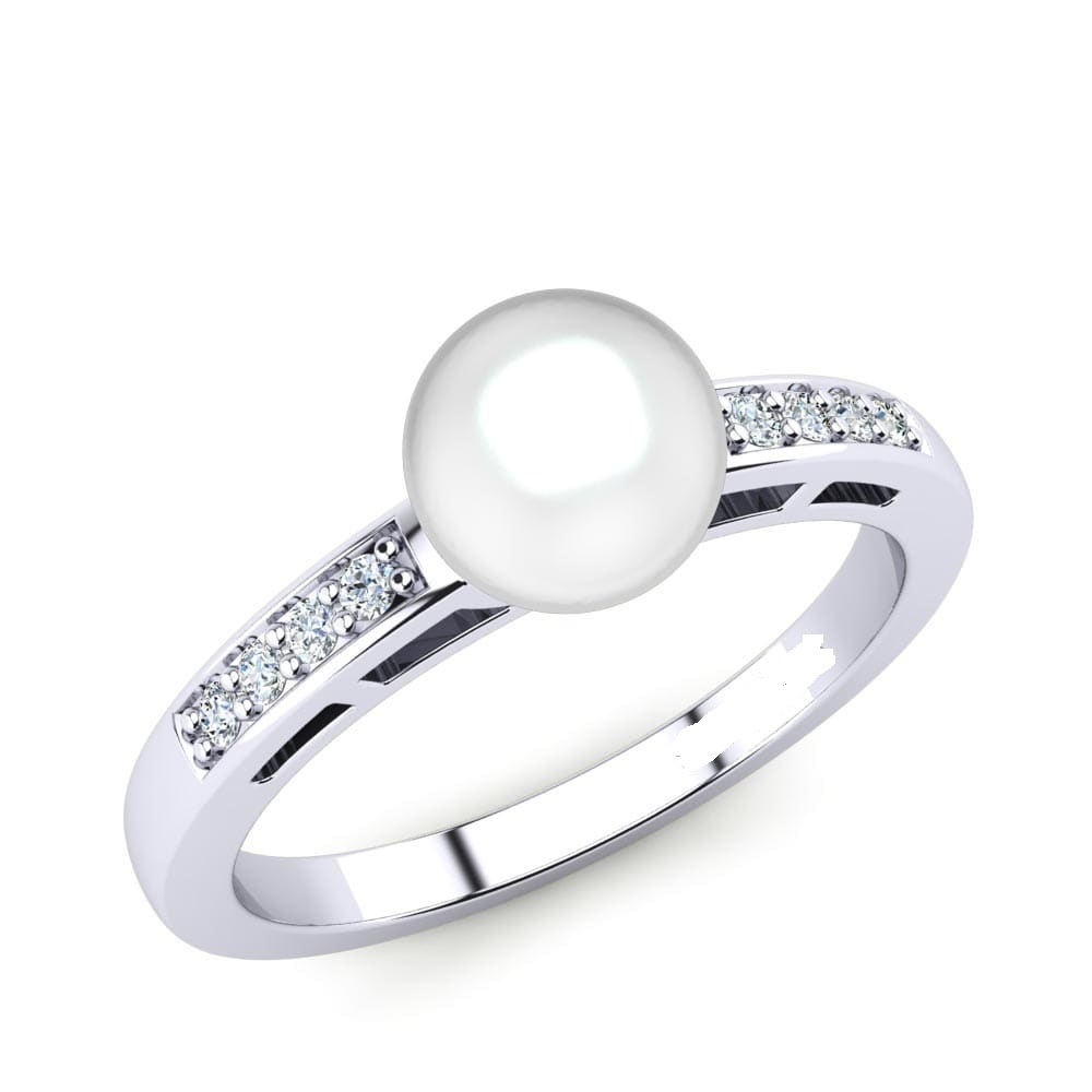 92.5 Silver Pearl Rings Gender: Unisex