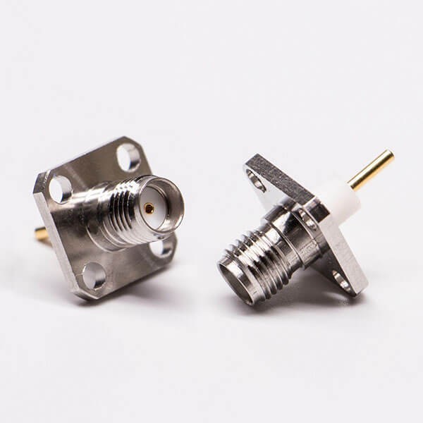 Sma Connector 4 Hole Flange Famale Straight For Panel Mount