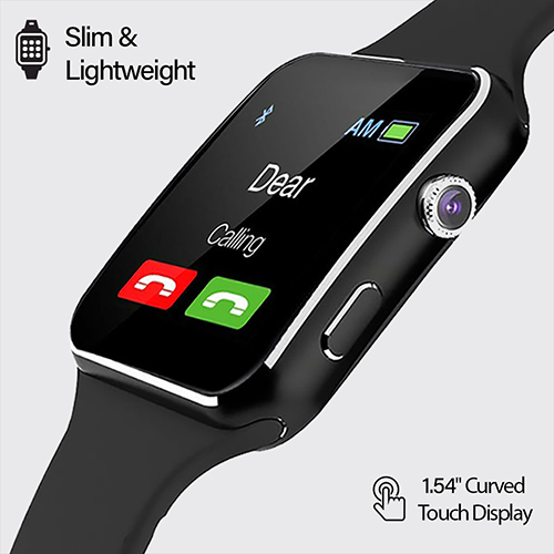 Ptron Rhythm Bluetooth Smartwatch With Color Touch Display & Camera Battery Backup: 12-24 Hours