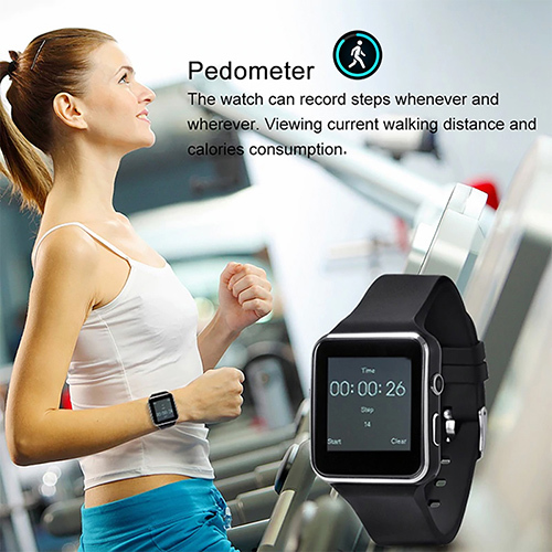 Ptron Rhythm Bluetooth Smartwatch With Color Touch Display & Camera Battery Backup: 12-24 Hours