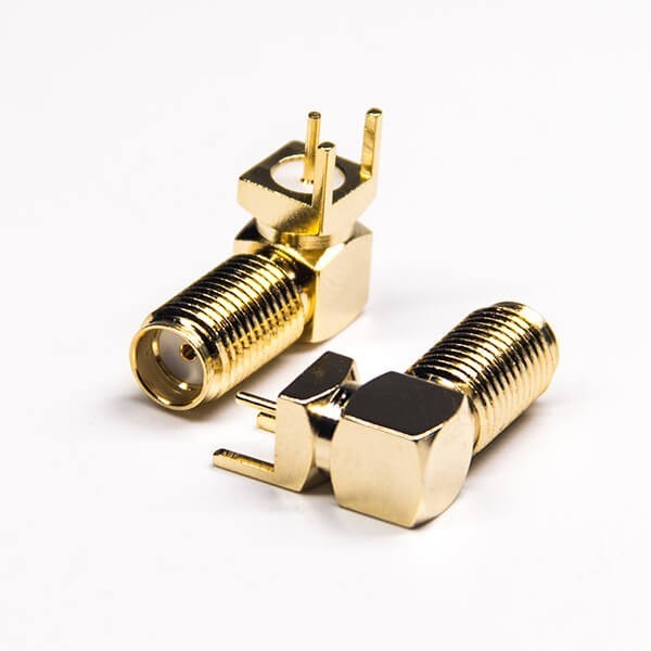 Sma Connector Right Angled Through Hole Gold Plating Panel Mount