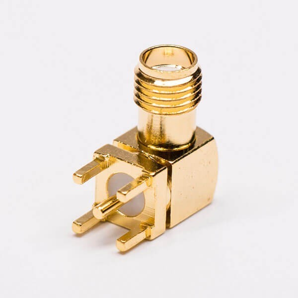 Sma Female Right Angle Pcb Mount Through Hole Type