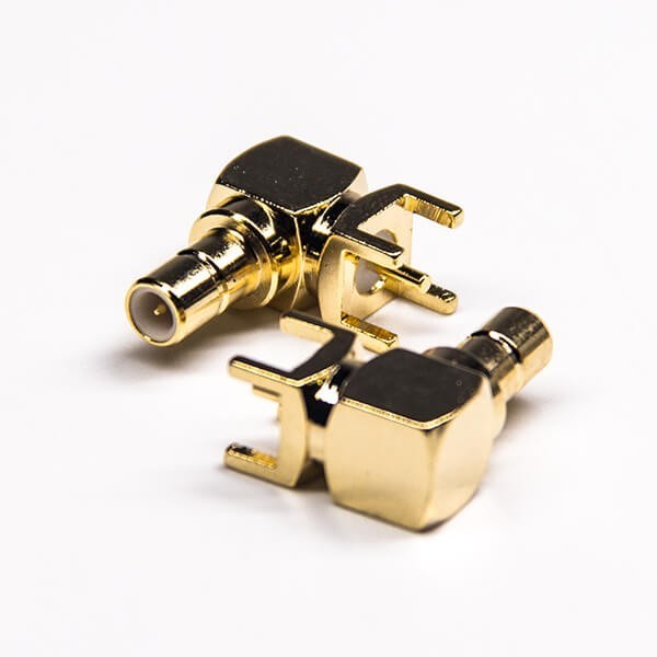 Smb Connector Male Right Angled Through Hole For Pcb Mount