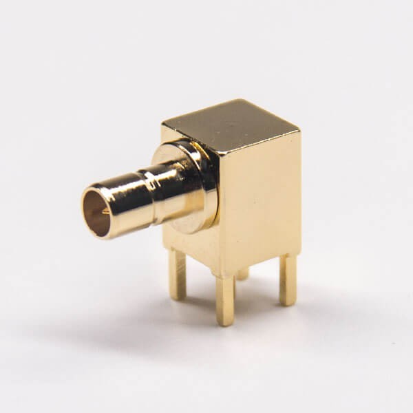 Female Smb Angled Throegh Hole Connector For Pcb Mount