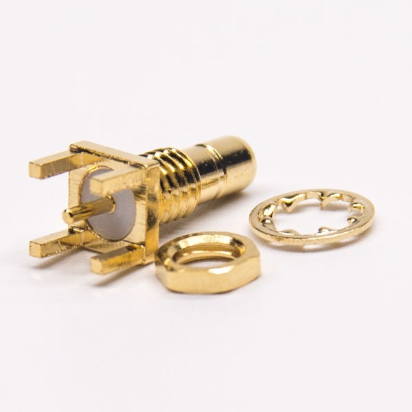 Smb Female Straight Bulkhead For Pcb Mount