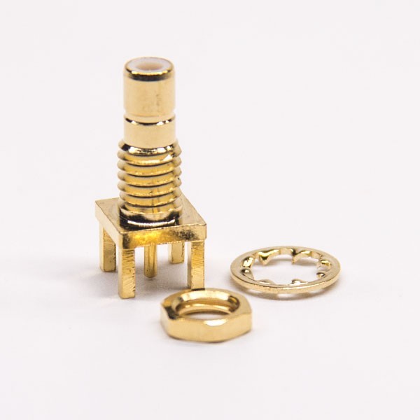 Smb Female Straight Bulkhead For Pcb Mount