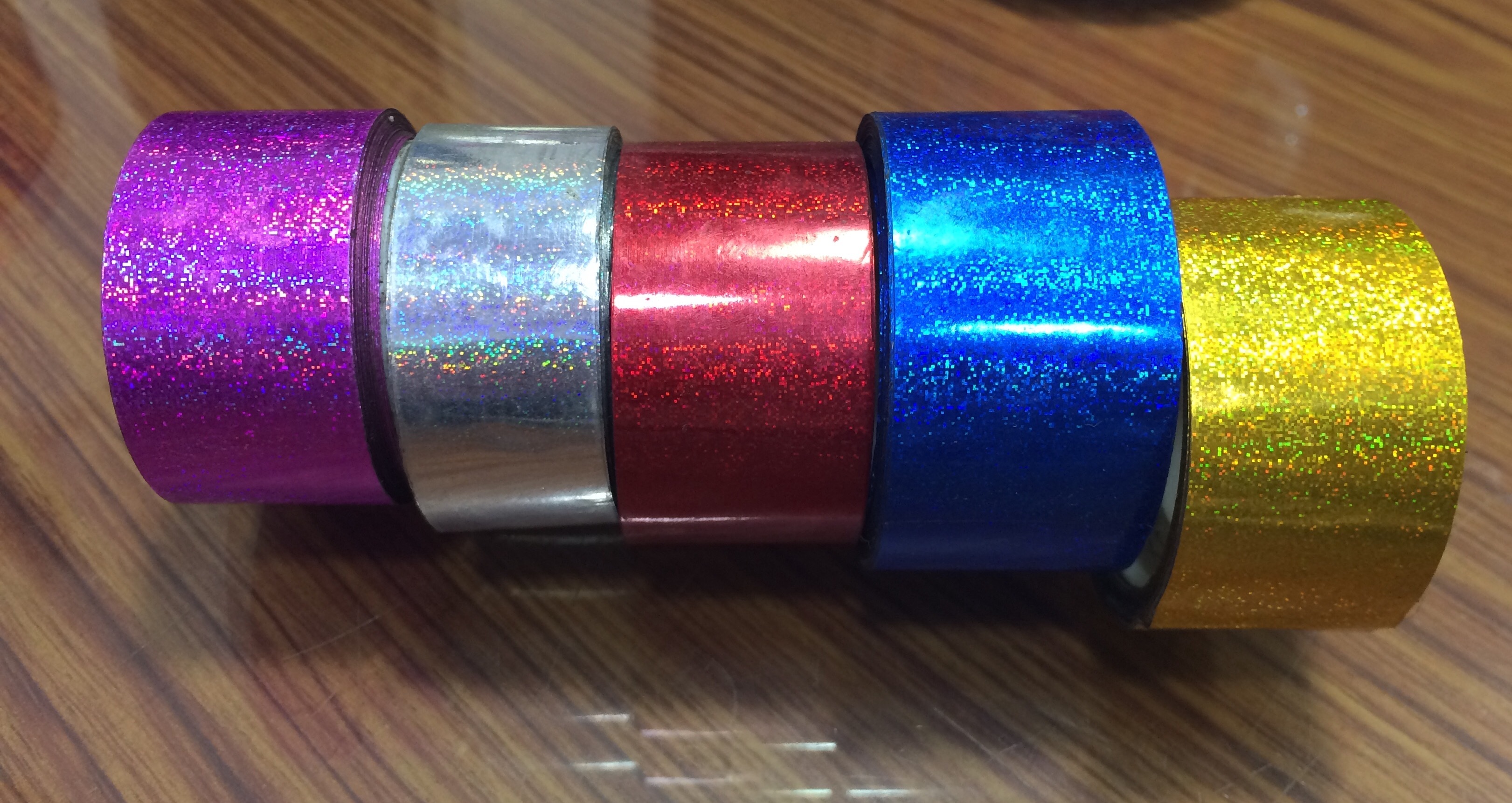 Holographic Glitter Films - Holographic Adhesive Tapes, 12-100 Meters Length, 30-70 Micron Thickness | 20+ Patterns & 15 Colors For Crafting
