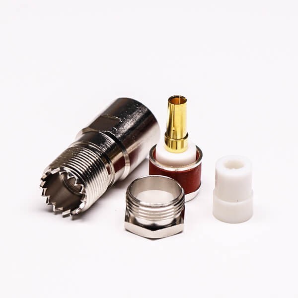 Uhf Cable Female Connector Coaxial With Clamp Type