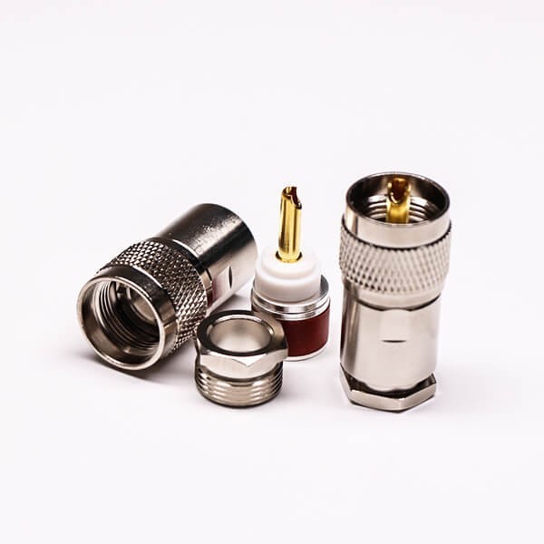 Uhf Connector Coaxial Straight Clamp Type Male For Cable