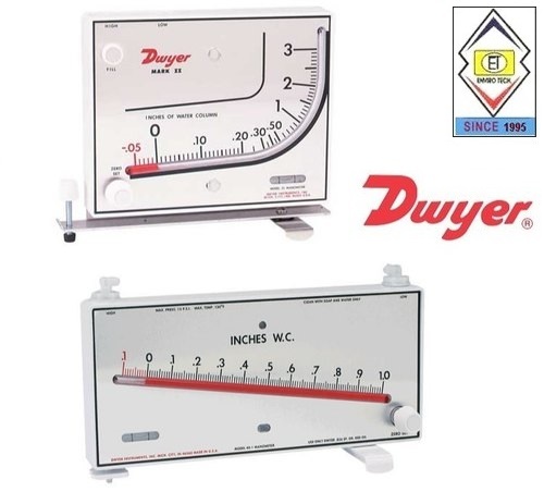 Mark Ii 41-2-av Dwyer Manometer - 0-2.5 Inch W.c Range, +/- 3% Fs Accuracy, Air Filter Gage Usage, 8-1/4 Inch Diameter