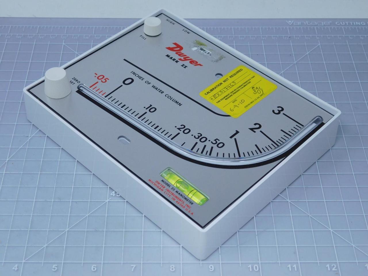 Mark Ii Model 41-60mm Dwyer Manometer 0-60 Mm Accuracy: +-3% Fs %