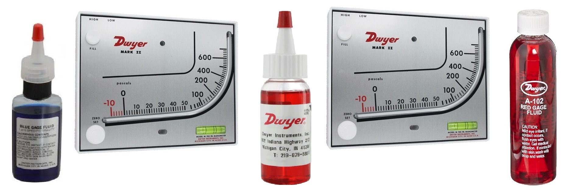 Mark Ii Mm-180 Dwyer Manometer 0-180 Mm W.c Accuracy: +-3% Fs %