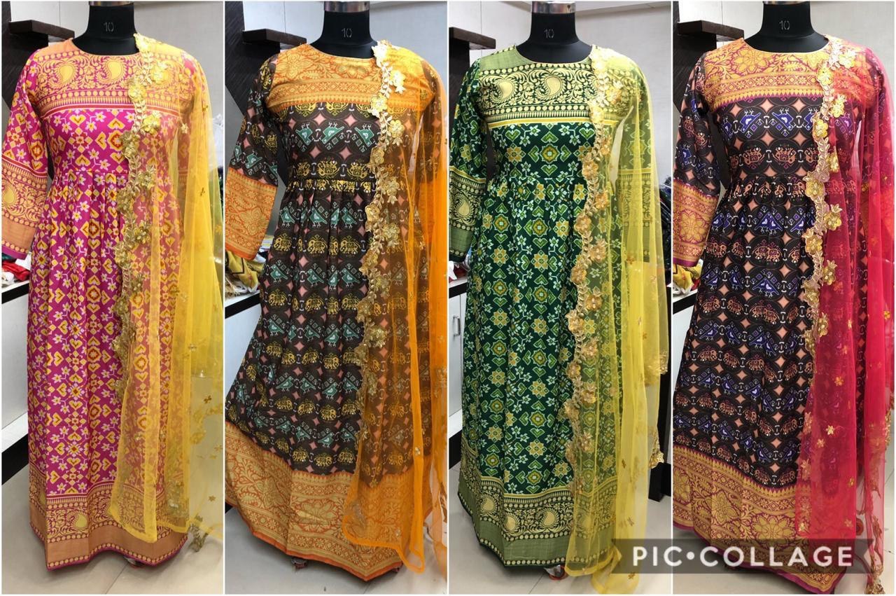 Heavy Long Designer Kurti - Cotton Flex Fabric, Length 56 Inches, Multi-color | Anti-uv, Breathable, Embroidered, Plus Size, Trendy Style, Multi-season Wear
