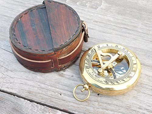 Nautical Nauticalmart 3" Push Button Brass Sundial Compass Personalized Compass,groomsmen, Wedding