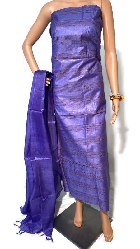 Tussar Kosa Silk Plain Long Dupatta