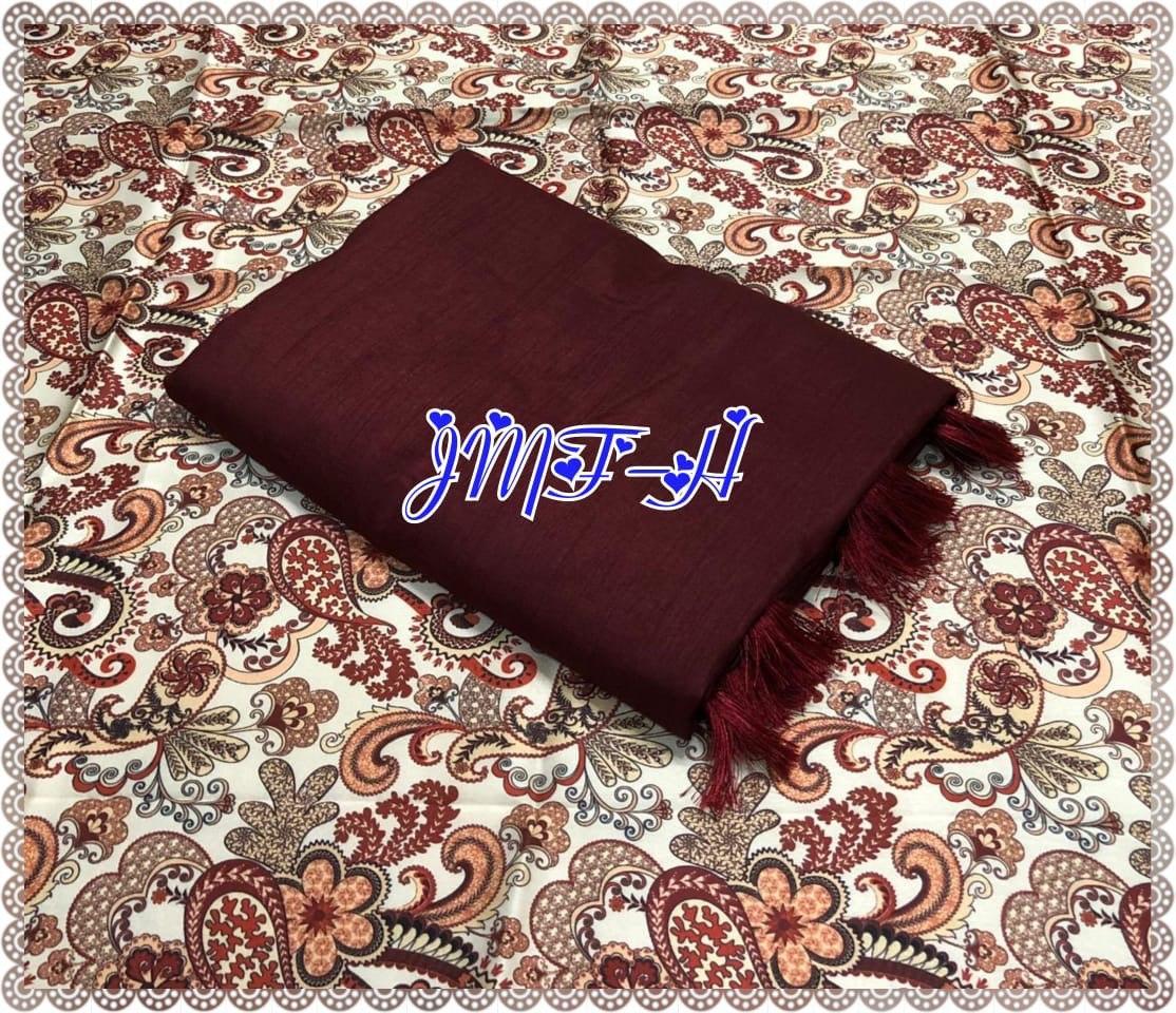 Chanderi Silk With Zalar - 100% Chanderi Silk, Multi Color, Beautiful Contrast Digital Blouse | Ideal For Formal Occasions, Summer To Winter Wear