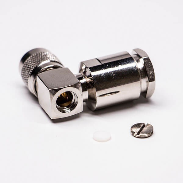 Rg8 Tnc Connector Clamp Type Coaxial Angled Plug For Cable
