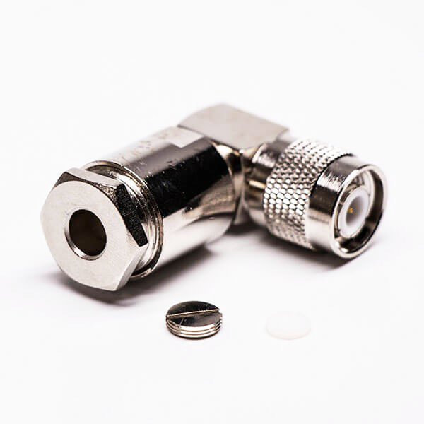 Rg8 Tnc Connector Clamp Type Coaxial Angled Plug For Cable