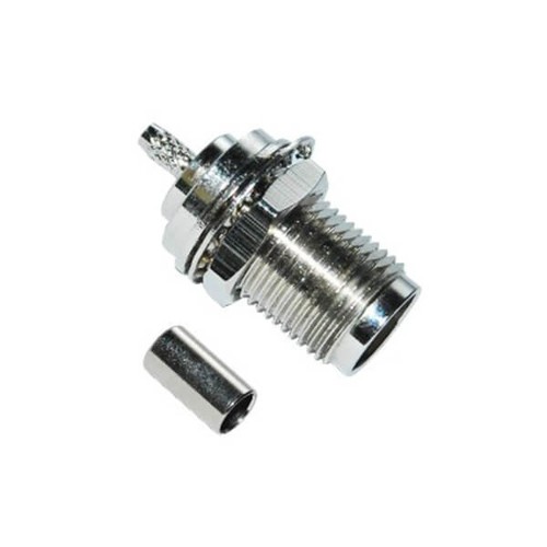 केबल के लिए टीएनसी कनेक्टर बल्कहेड फीमेल स्ट्रेट क्रिम्प टाइप