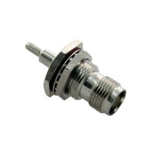 केबल RG6_RG58_RG174 के लिए TNC कनेक्टर वाटरप्रूफ स्ट्रेट बल्कहेड फीमेल