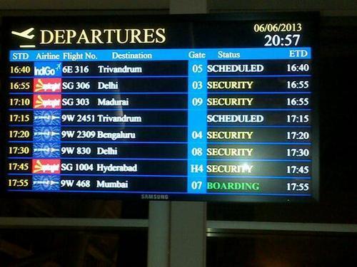 Flight Information Display System Brightness: 4000 Cd/m