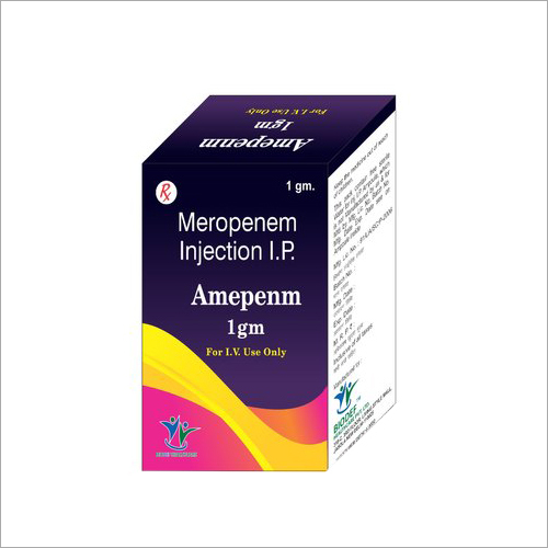 1 GM Meropenem Injection IP - 1000 MG Liquid Formulation | Prescription-Only, Suitable for Room Temperature Storage