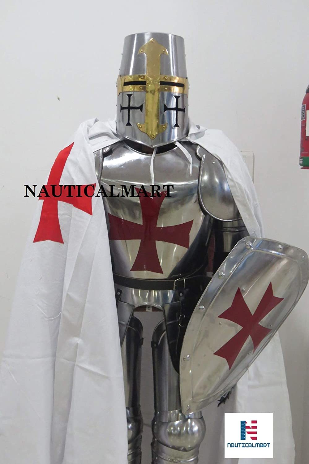 Steel Nauticalmart Medieval Knight Suit Of Armor Crusader Full Body Armor Halloween Costume