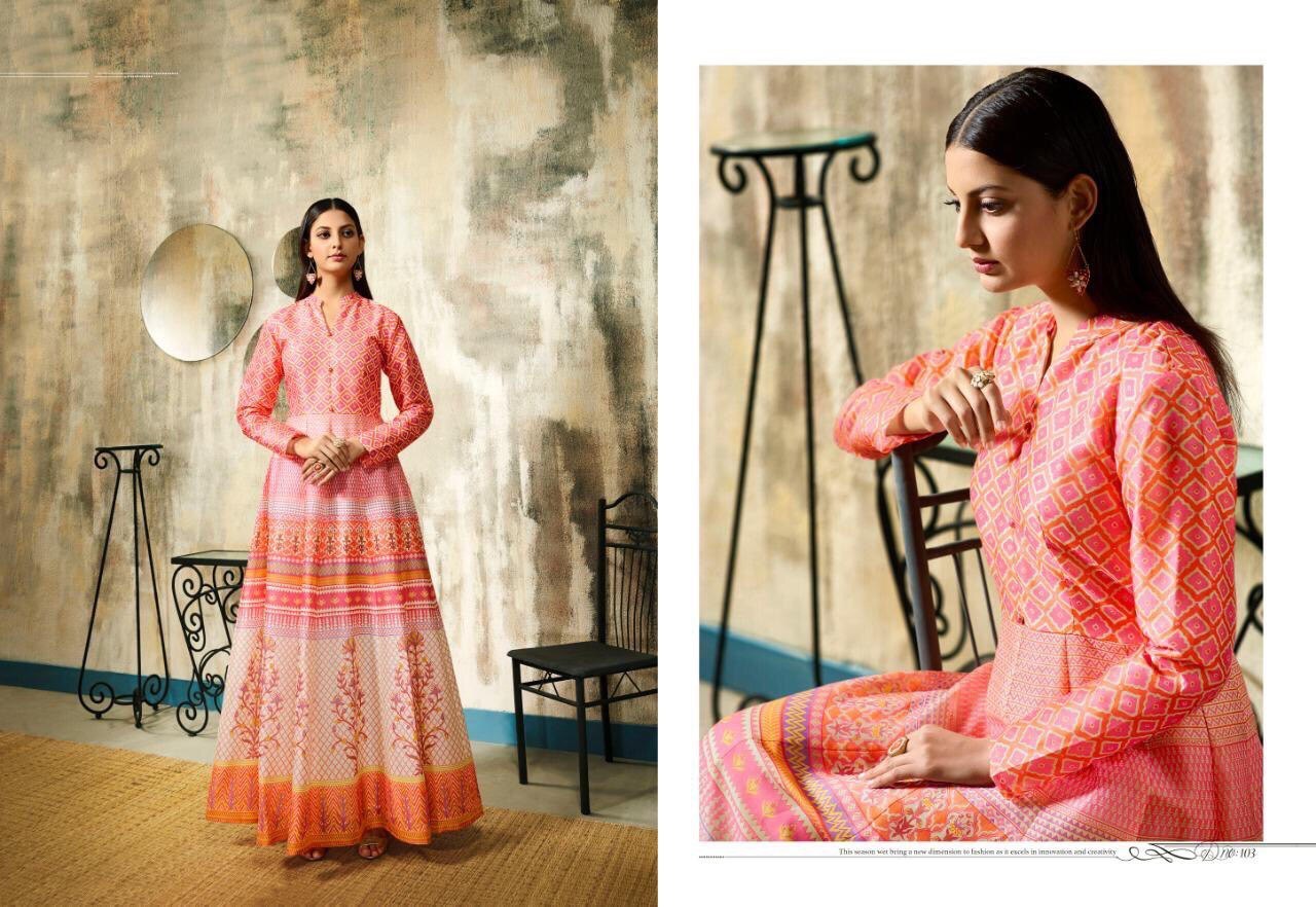 फैंसी डिजिटल प्रिंटेड लॉन्ग कुर्ती बस्ट साइज़: 40 सेंटीमीटर (Cm)