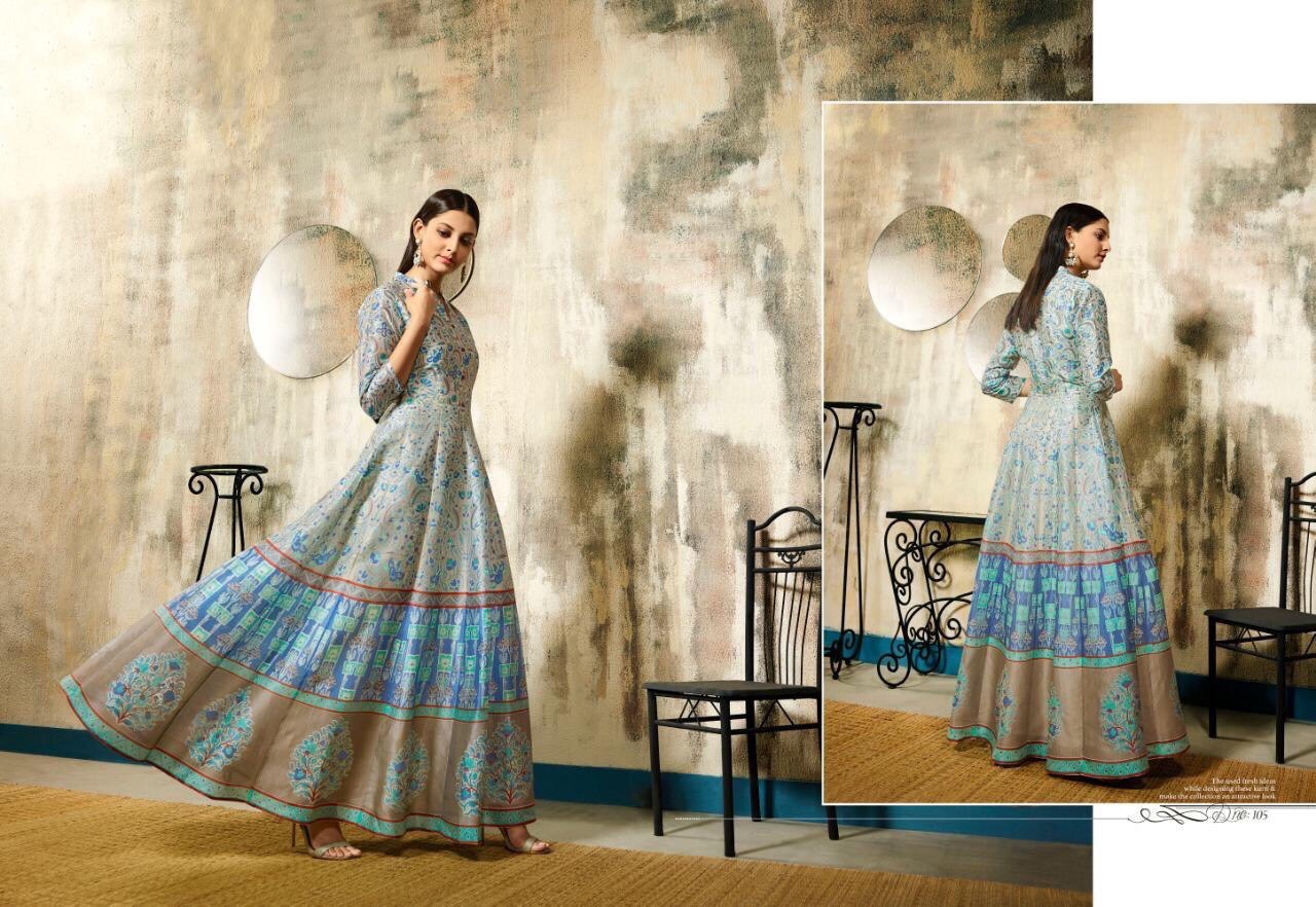 फैंसी डिजिटल प्रिंटेड लॉन्ग कुर्ती बस्ट साइज़: 40 सेंटीमीटर (Cm)