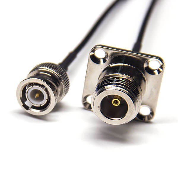 N Connectors 4 Holes Straight Female To Bnc Straight Male Cable With Rg174