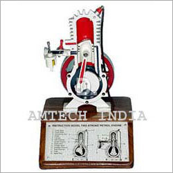 Laboratory Glassware & Equipment - Metal, 20x15x10 cm, Red | Working Engine Model, Educational Tool, Clear View