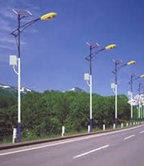 Sliver Solar Street Light Pole