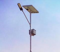 Sliver Solar Street Light Pole