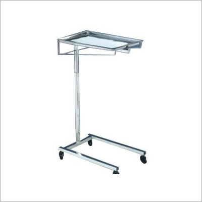 Epoxy Powder Coated Hospital Mayos Trolley - Material: Stainless Steel