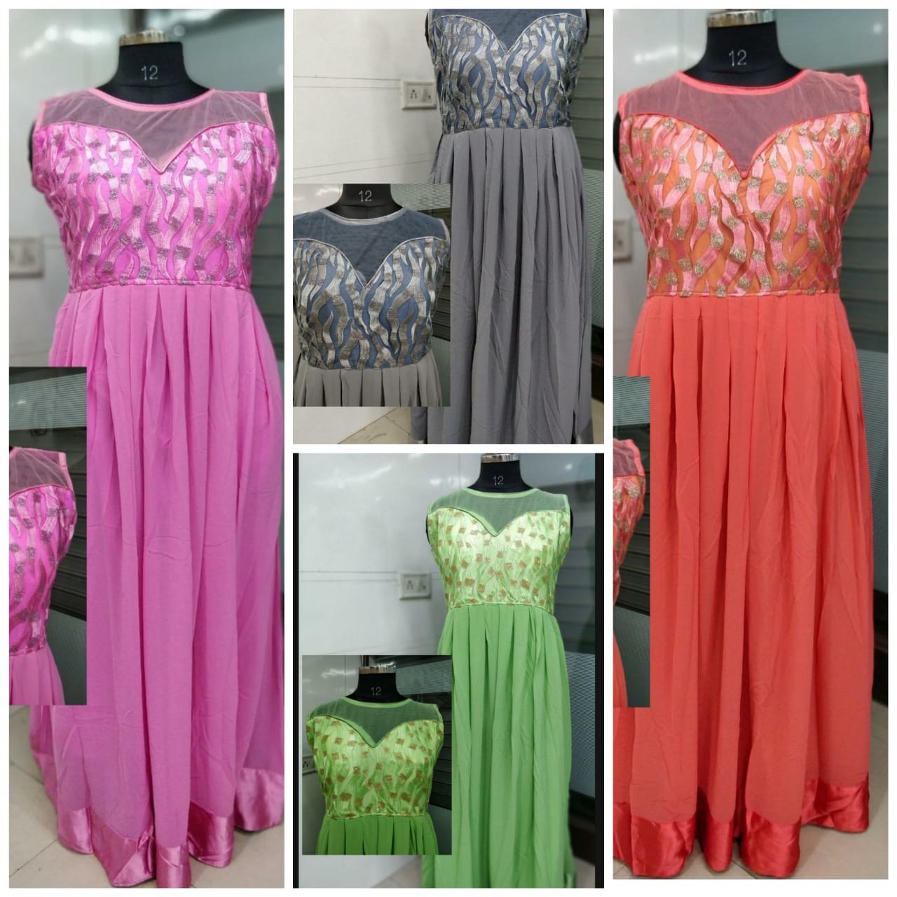 Fancy Georgette Long Kurti Bust Size: 40 Centimeter (Cm)