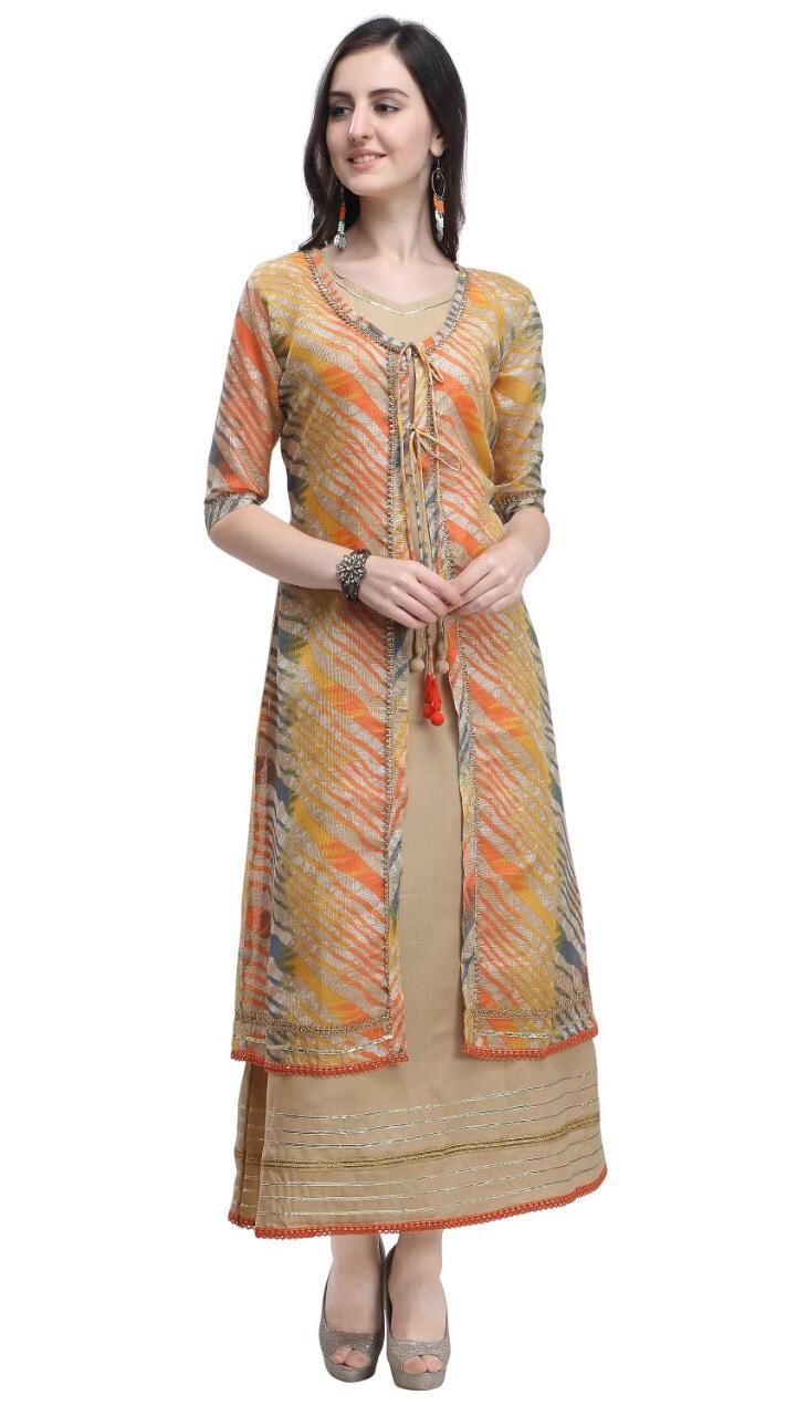 Fancy Jacket Type Long Kurti Bust Size: 40 Centimeter (Cm)