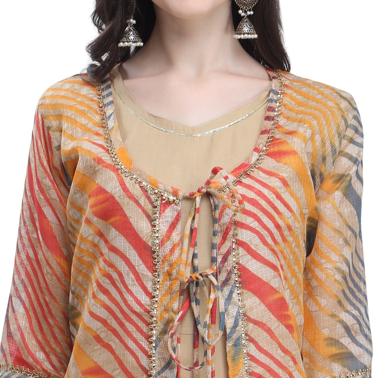Fancy Jacket Type Long Kurti Bust Size: 40 Centimeter (Cm)