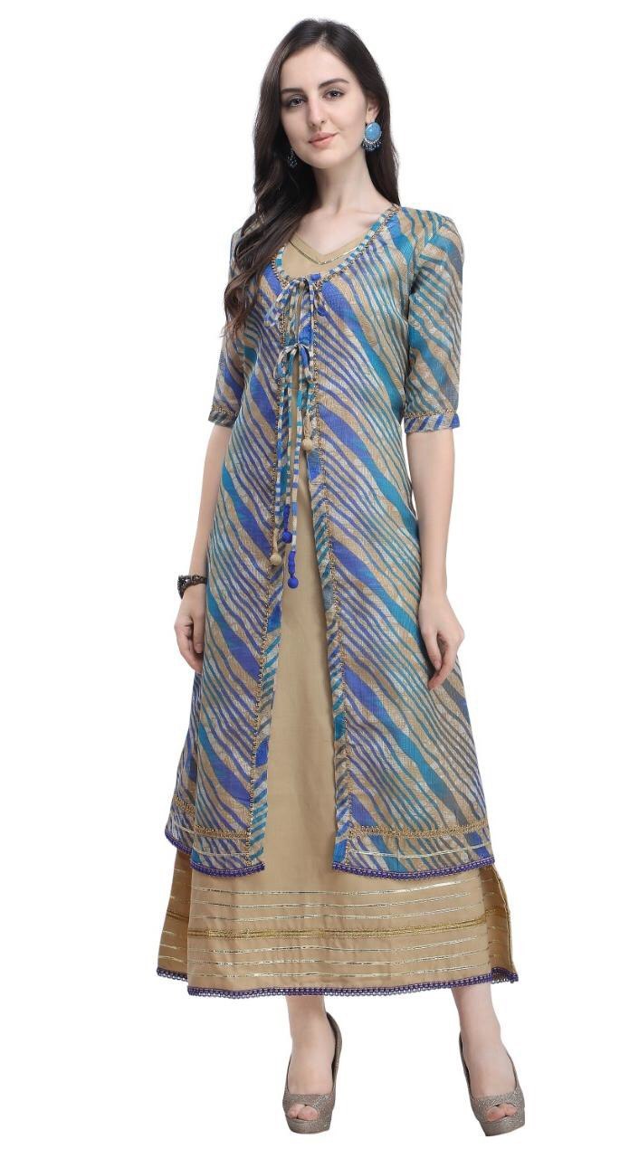 Fancy Jacket Type Long Kurti Bust Size: 40 Centimeter (Cm)