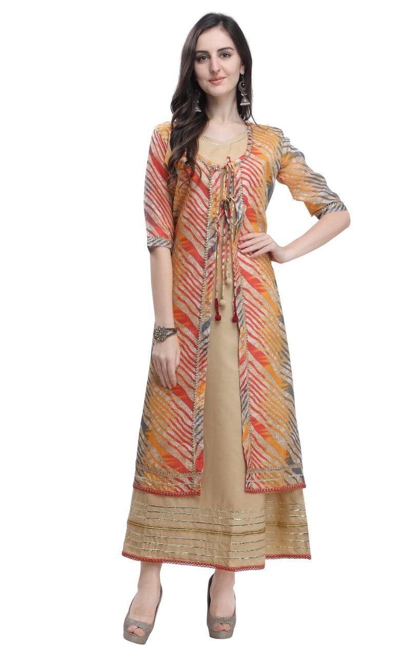 Fancy Jacket Type Long Kurti Bust Size: 40 Centimeter (Cm)