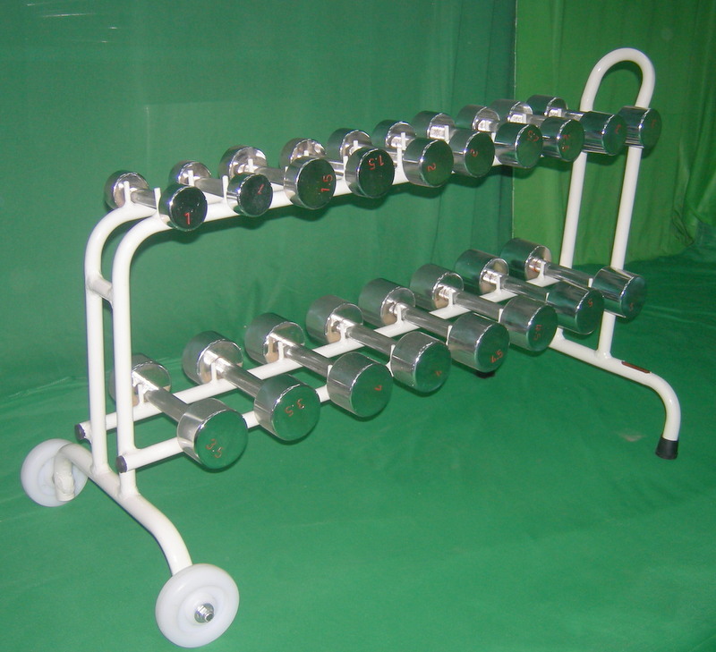 Imi 2855 Dumbbells Set With Stand (Set Of 9 Pairs, 01kg. To 5kg.) Age Group: Adults