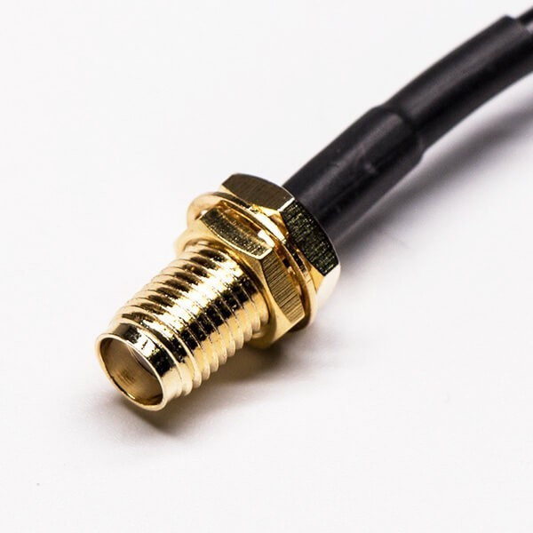 Coaxial Cable With Sma Connector Female Right Angled Mmcx Connector Male Bulkhead