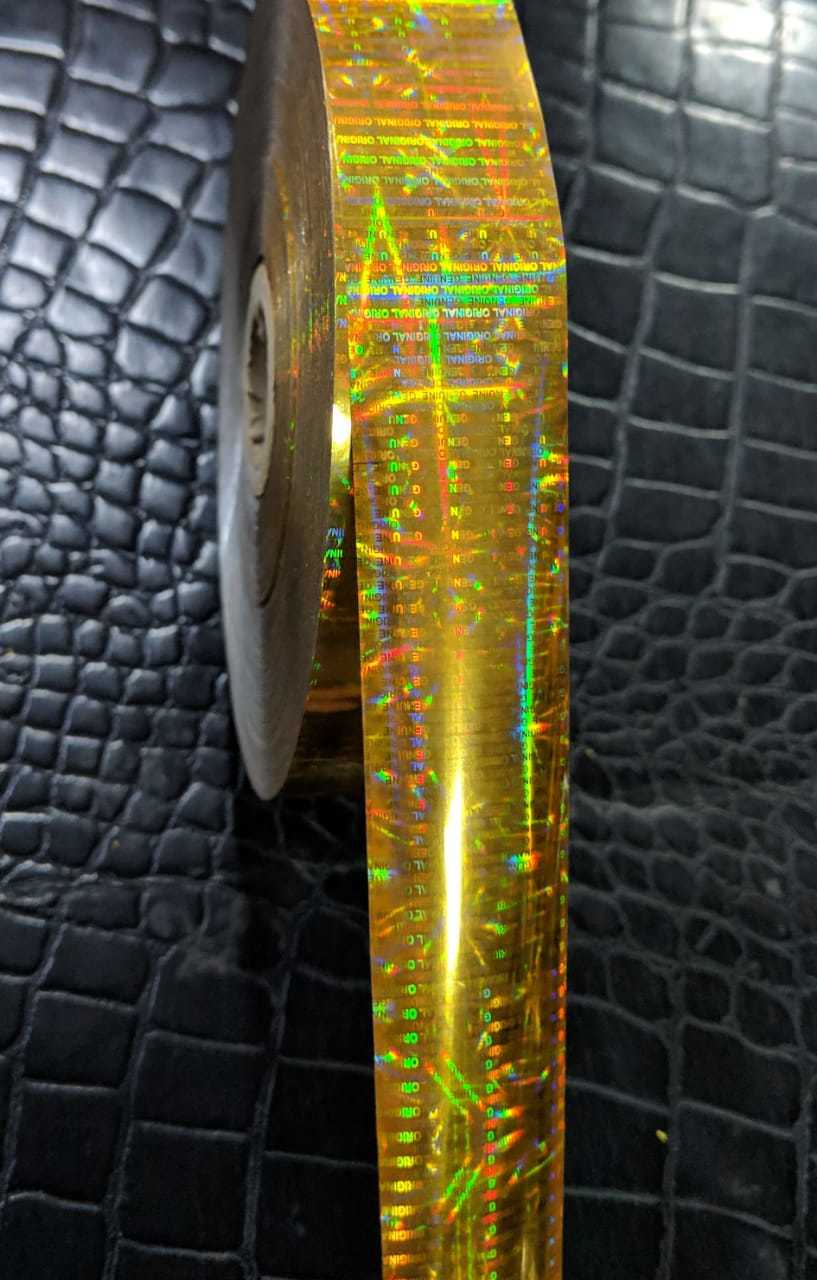 Holographic Bopp/pet Security Tapes - 8mm To 12mm Width, 500 Meter Rolls, 23 Micron Thickness | Customized Colors, Anti-counterfeit, Moisture Proof, Waterproof, Self-adhesive, Holographic Patterns